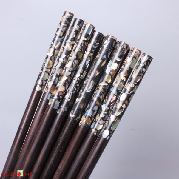 Đũa Tròn bằng gỗ Trắc khảm Cửu Khổng00004