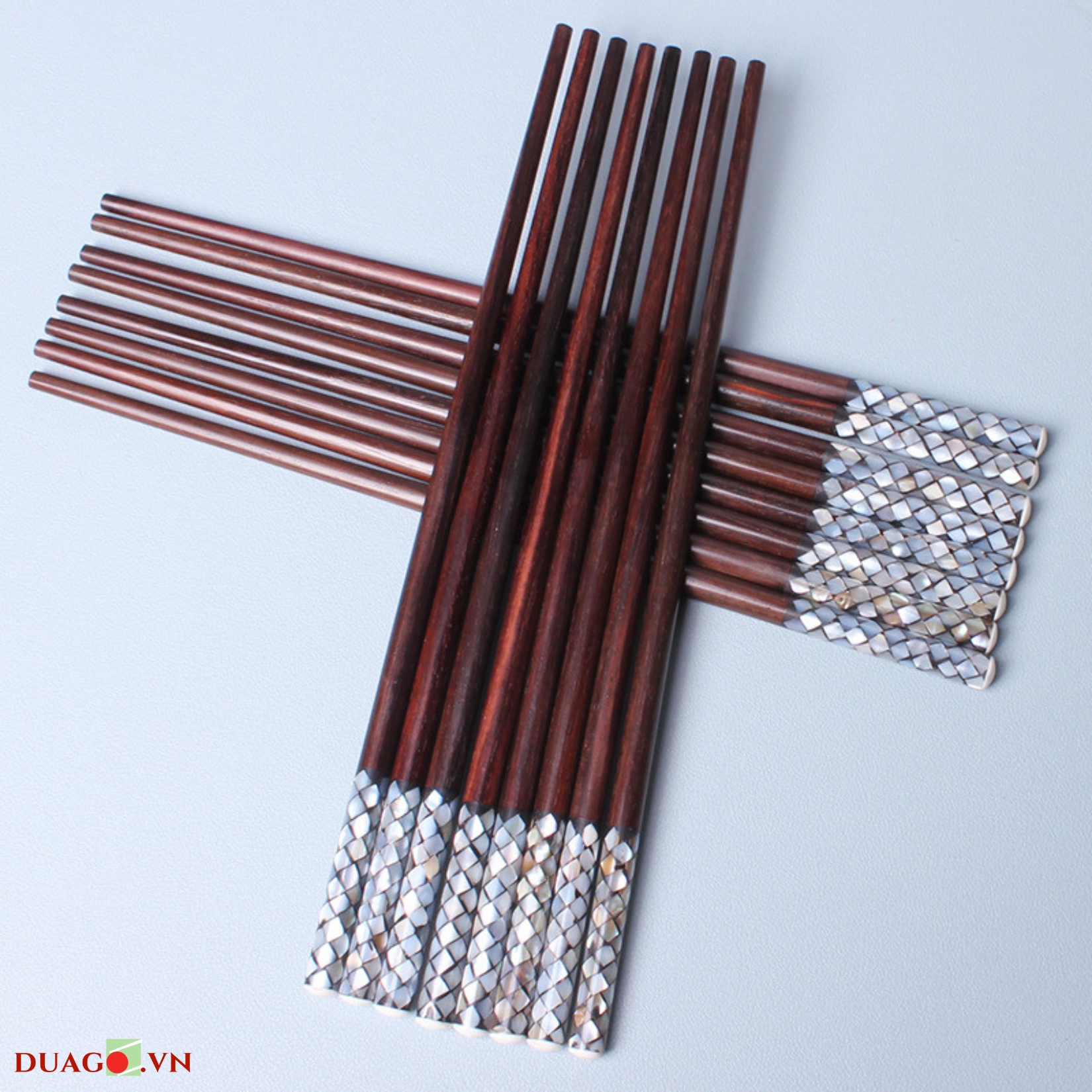 Đũa Tròn bằng gỗ Trắc khảm Vẩy Rồng00003